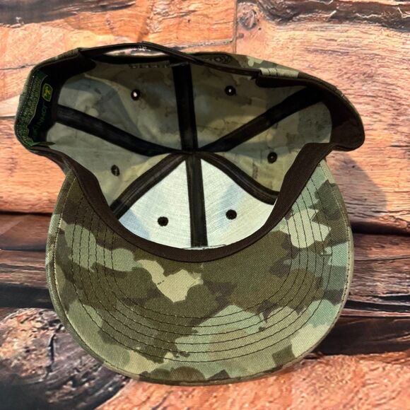 John Deere Hat Camouflage Snapback Men's Adjustable "Deere Season" Cap - Picture 6 of 10